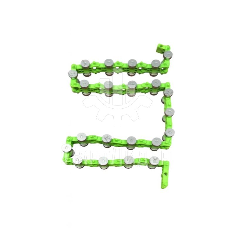 Обводная цепь торца балюстрады 22 пары роликов (зелёное звено) SJEC необслуживаемая