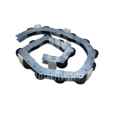 Цепь роликовая 17 звеньев, шаг 75мм, ролик 46x18x6202