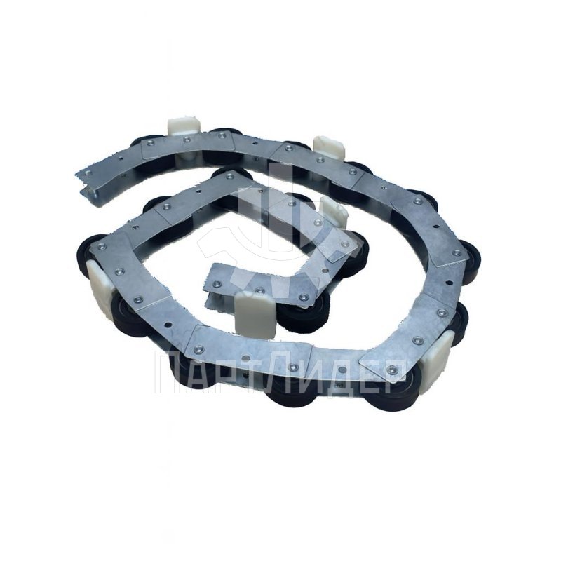 Цепь роликовая 17 звеньев, шаг 75мм, ролик 46x18x6202
