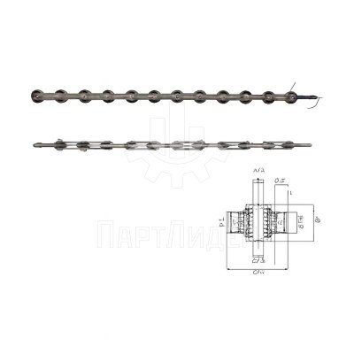 Цепь ступеней эскалатора Kone Schindler