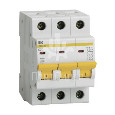 Выключатель автоматический ВА 47-29 3Р 20А TDM