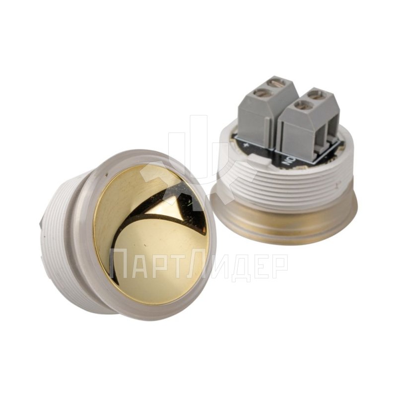 Модуль кнопочный красный ореол полированный толкатель золото FAA25090AD211 Otis