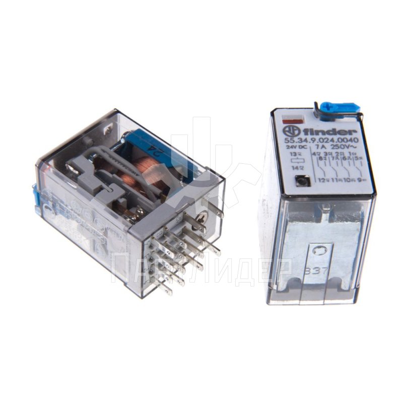 Реле промежуточное 7А 24VDC Finder 55.34.9.024.0040