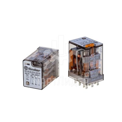 Реле промежуточное 24VAC 10А 55.33.8.024.0010 Finder
