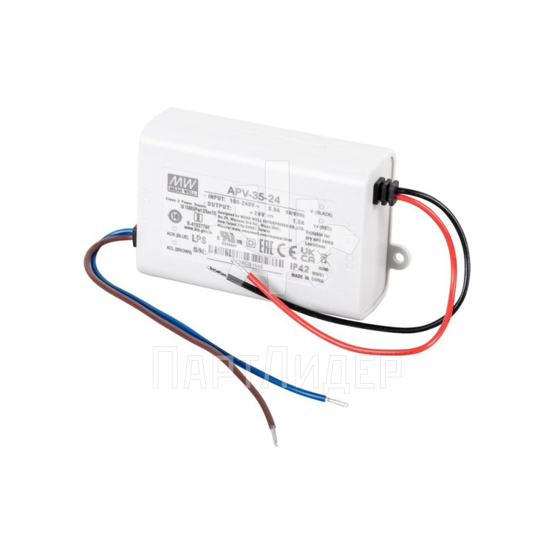 Блок питания 24В 36Вт 1,5А APV-35-24 Mean Well