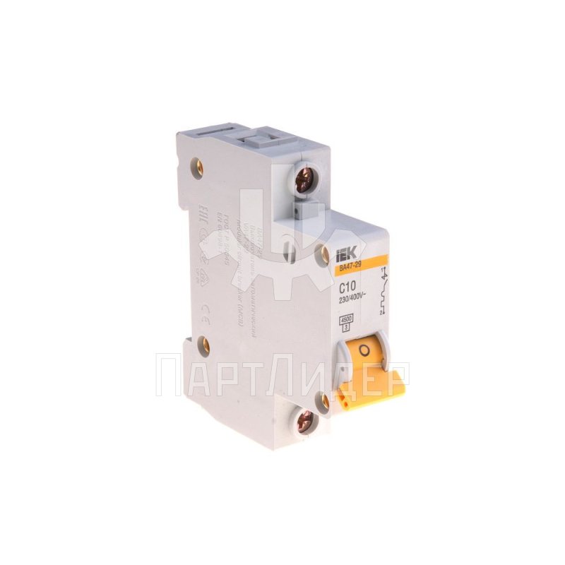 Выключатель автоматический 10А 1P тип C ВА47-29 MVA20-1-010-C ИЭК