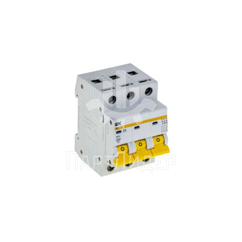 Выключатель автоматический 4А 3P тип C ВА47-29 MVA20-3-004-C ИЭК