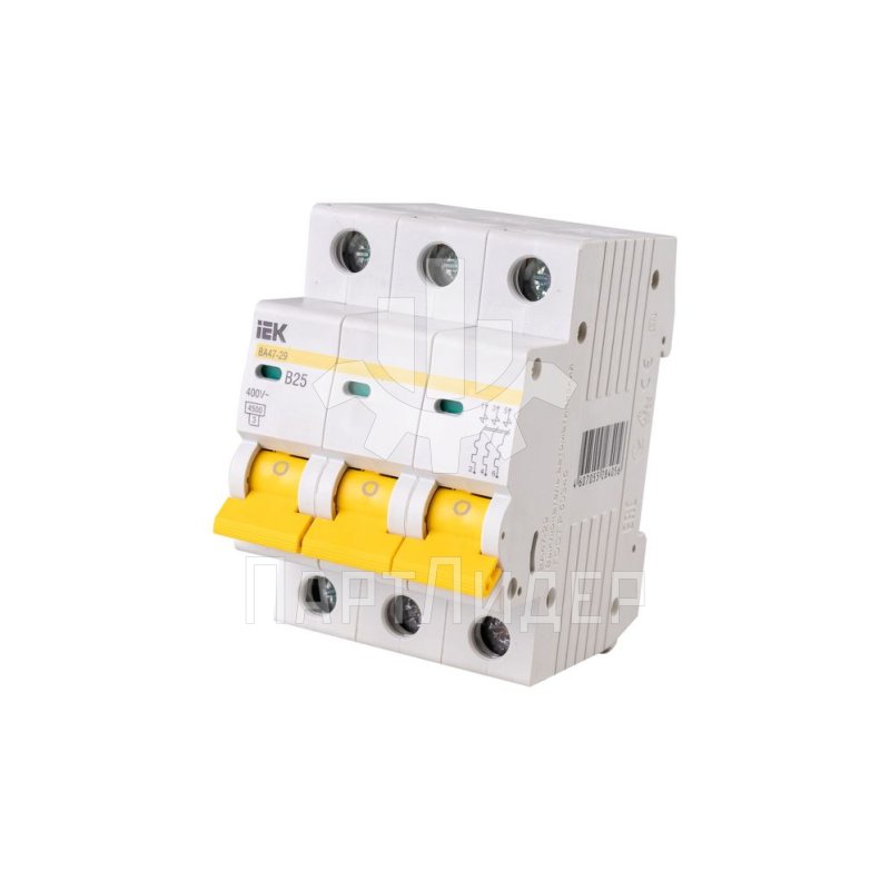 Выключатель автоматический 25А 3P тип B ВА47-29 MVA20-3-025-B ИЭК
