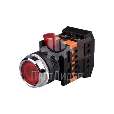 Кнопка красная неоновая 1з+1р ABLFS-22 BBT30-ABLFS-K04 ИЭК