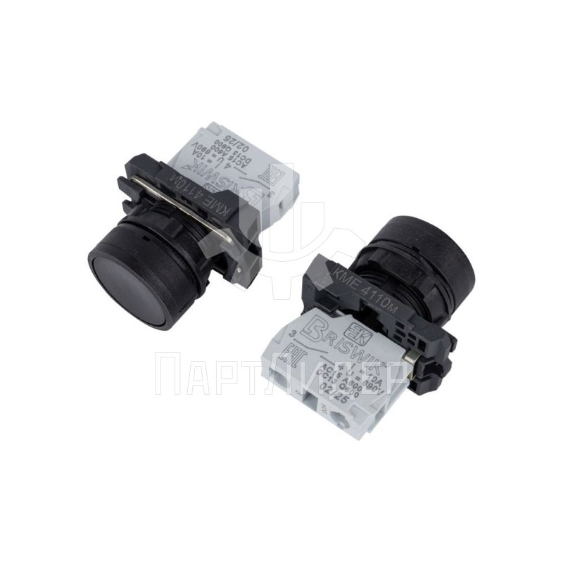 Кнопка черная 1НО КМЕ4110м Briswik