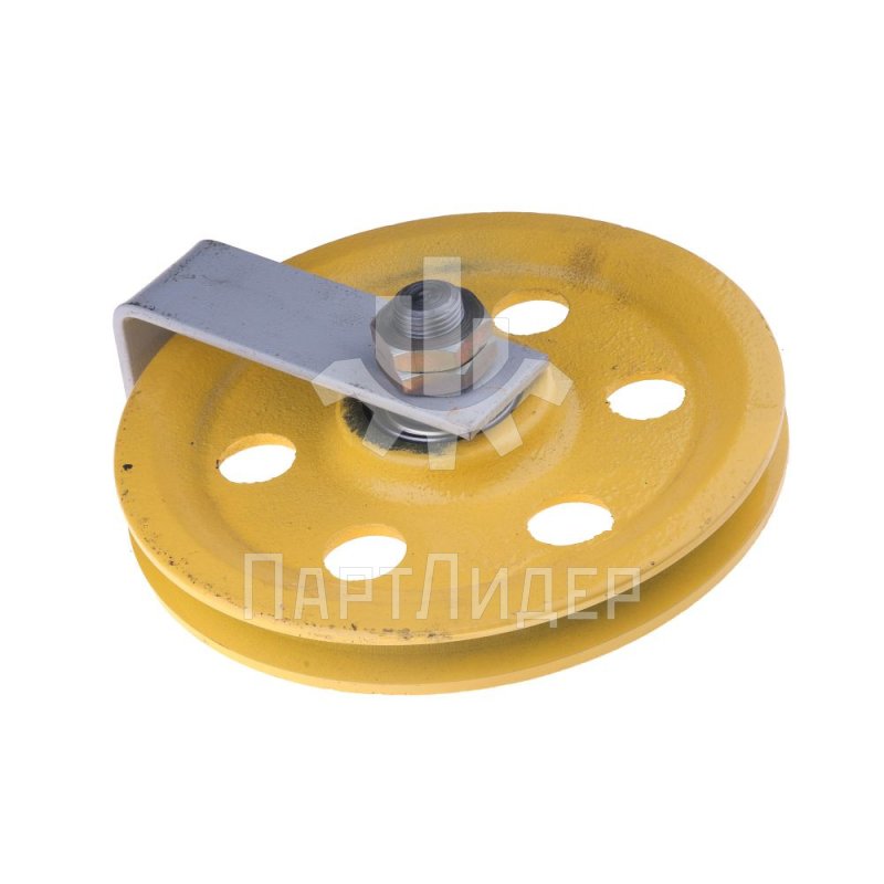 Блок устройства натяжного D=230мм в сборе с осью под канат 7,8мм 0411.01.00.030 МЛЗ