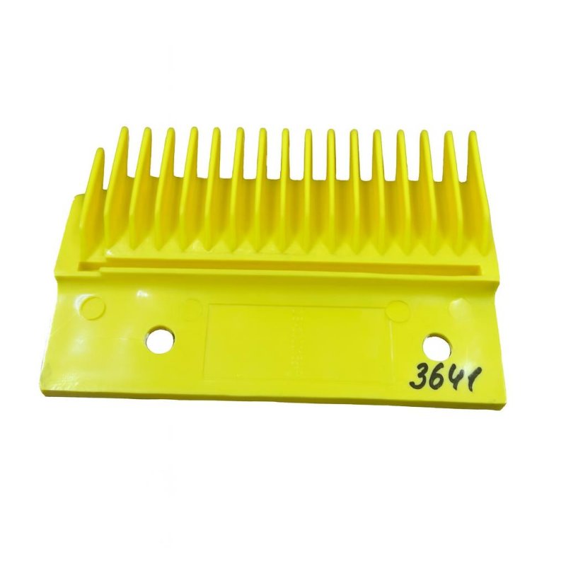 Гребенка эскалатора правая желтая пластиковая 146х95мм 17 зубьев DSA2000168-R LG Sigma