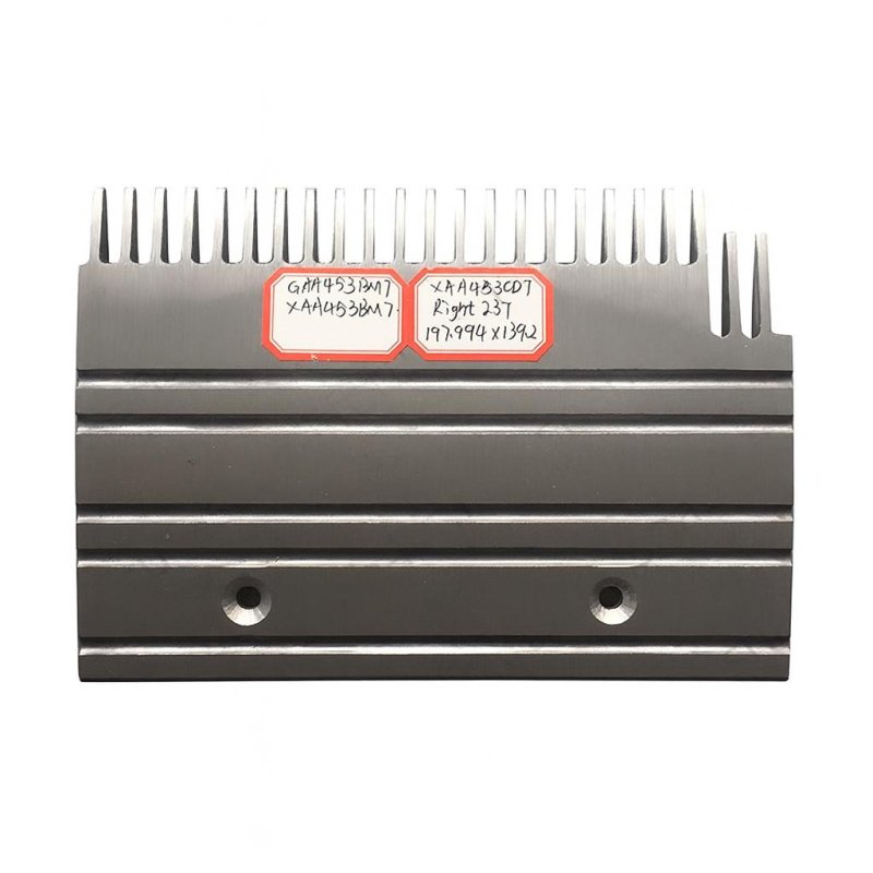 Гребенка эскалатора правая с демаркационными линиями 198x139мм 23 зуба Otis